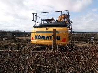 The dust was being damped down by a bowser but the problem never went away. Picture Kath Gifford