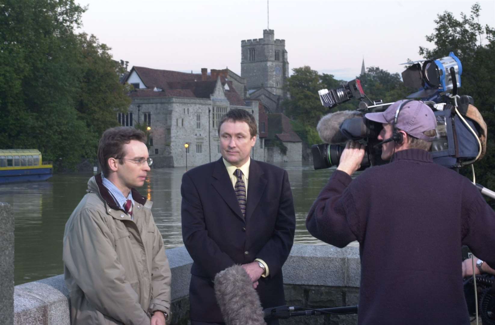 TV reporter Derek Johnson (left) in Maidstone