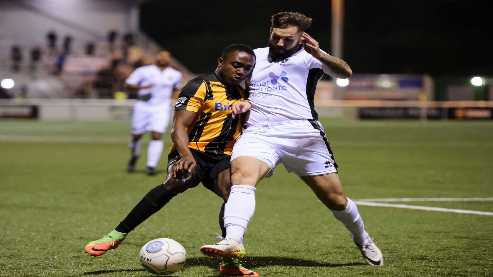 Jamar Loza on the ball for Maidstone Picture: Andy Payton