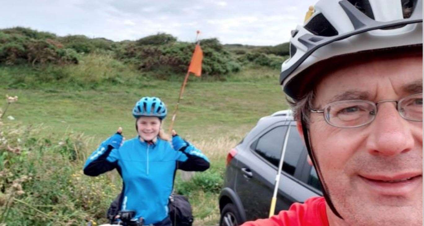 Kevin and Lauren Richardson who are hoping to complete a cycle journey from Lands' End to John o' Groats