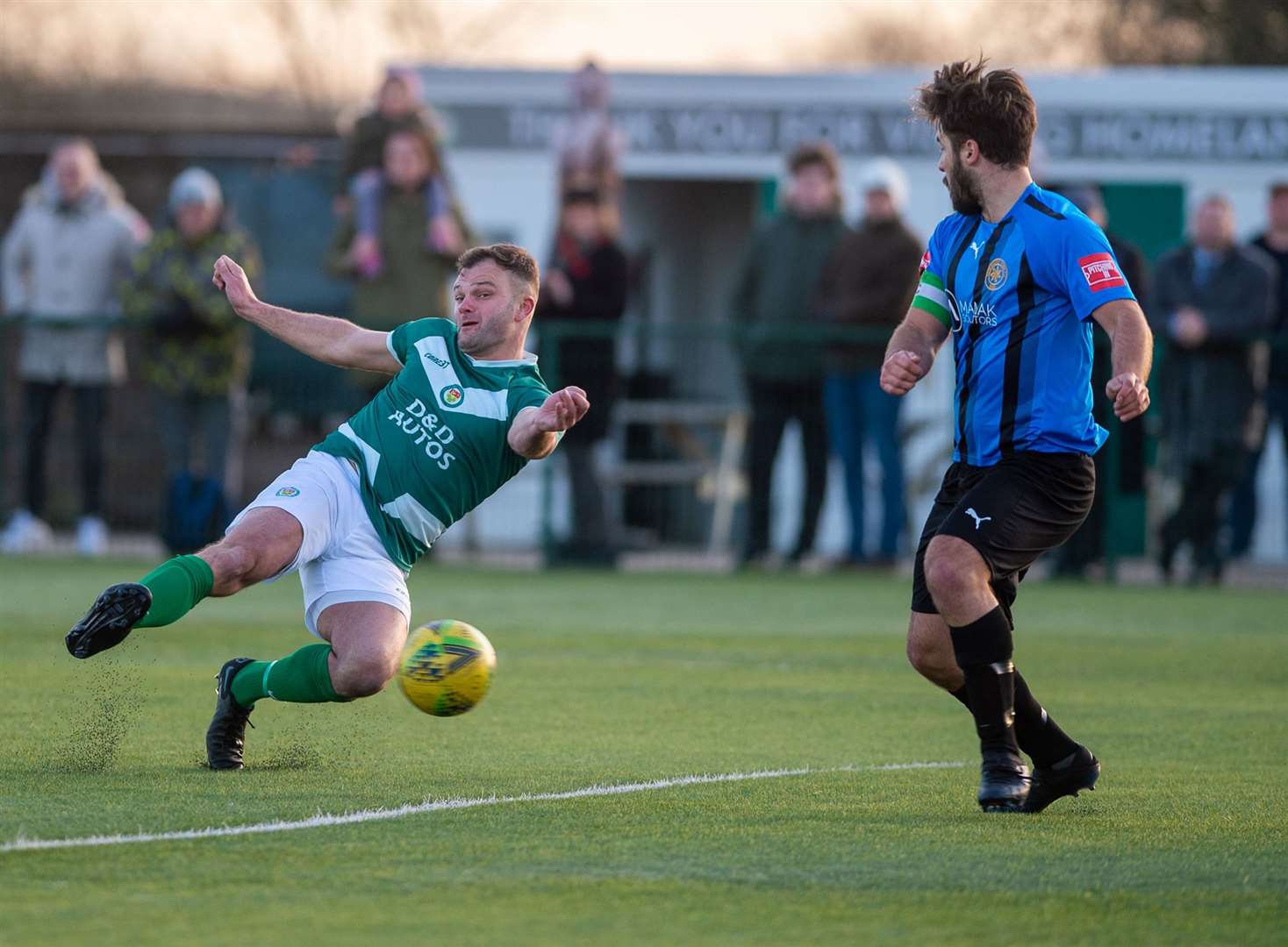 Ashford striker Gary Lockyer completes the scoring against Sevenoaks with his hat-trick goal Picture: Ian Scammell