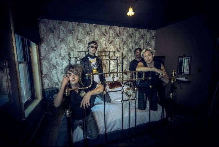 The Libertines inside their Margate hotel, The Albion Rooms. Picture: Jason Knott