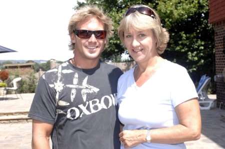 Robby Swift with his mother Anne. Picture by Matthew Walker