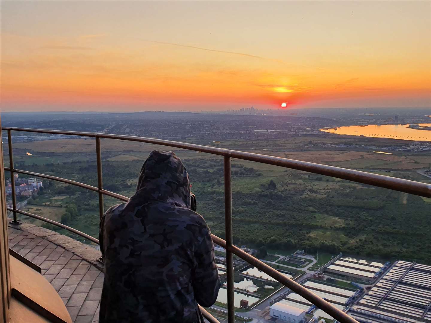 The climbers said the view got better when sunset began. Picture: UrbeXUntold