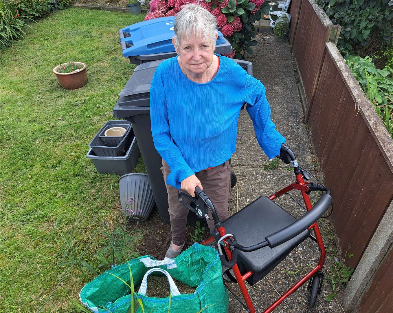 Patricia Mayberry, 78, was told to remove the dumped bag herself