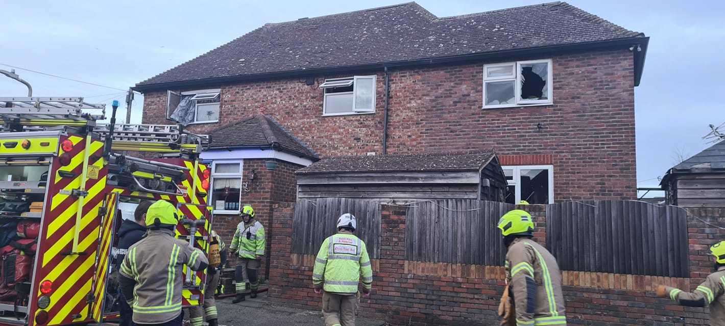 Two fire engines attended the blaze