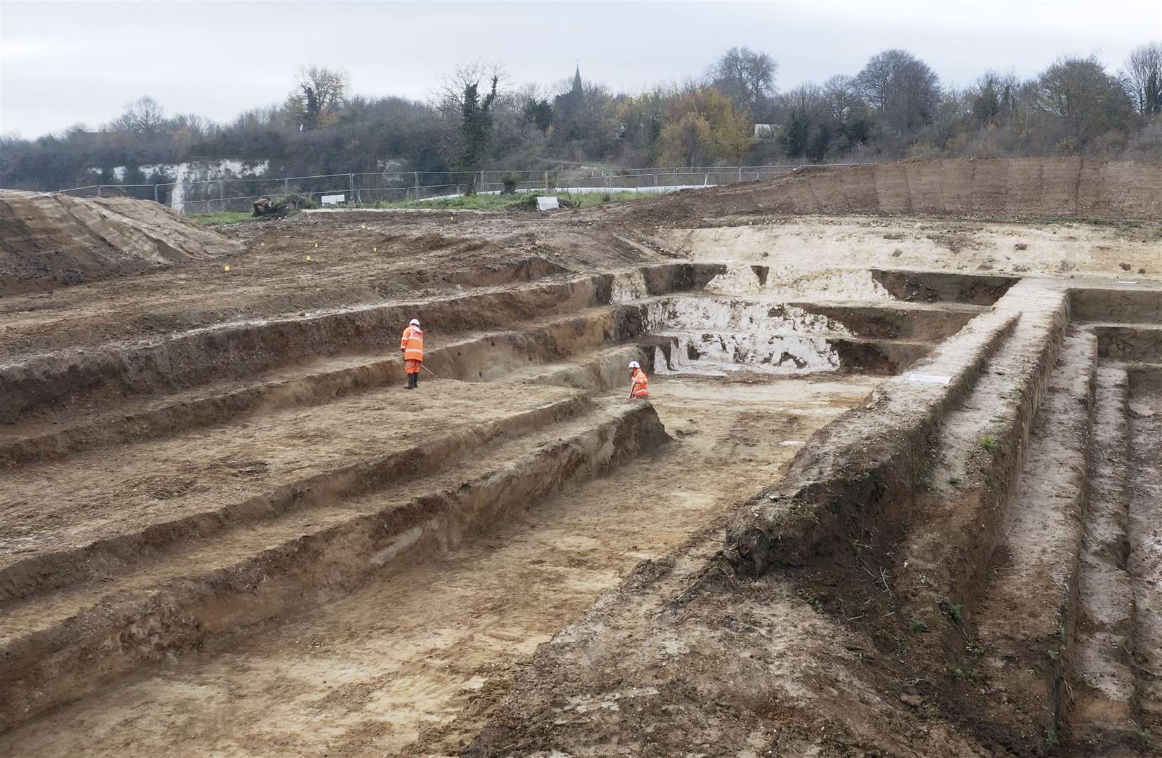 The excavation site in Medway: Archaeology South-East/ UCL