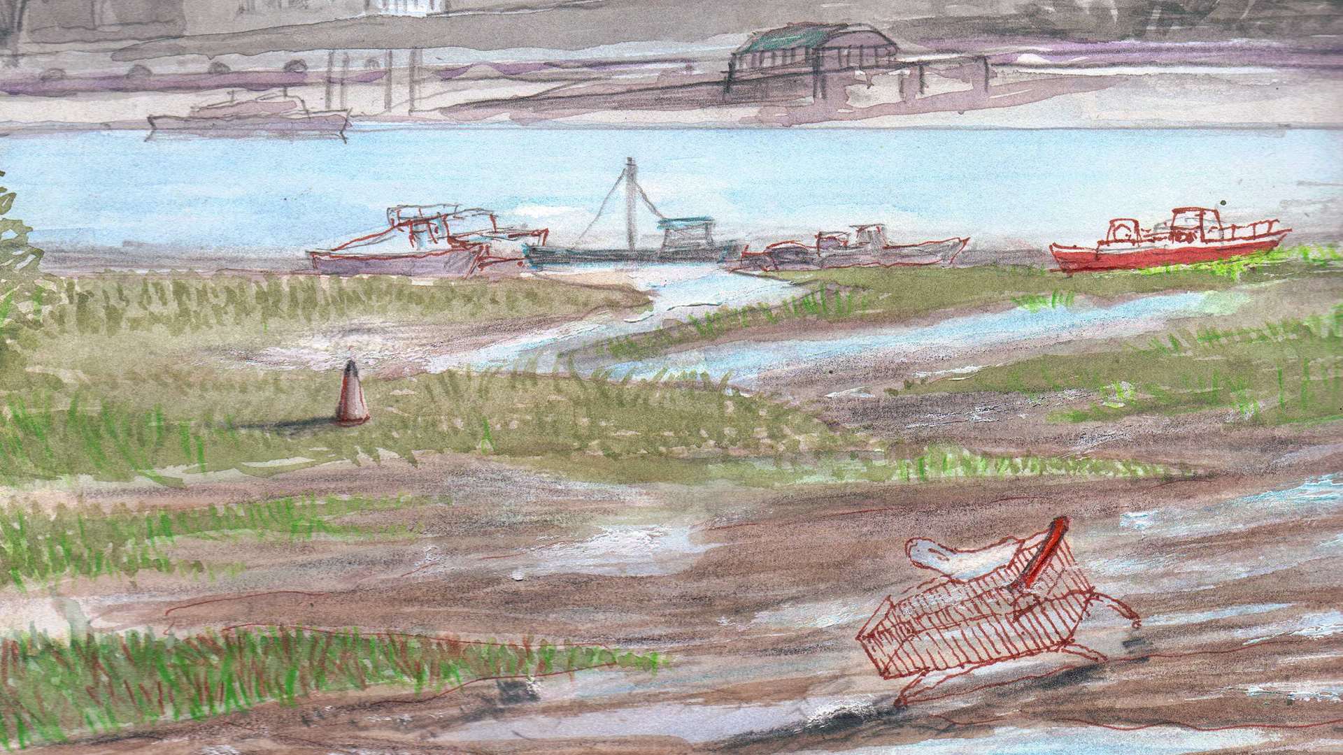 Paul Cummin-Benson paints pictures of Medway scenes, including dumped trolleys