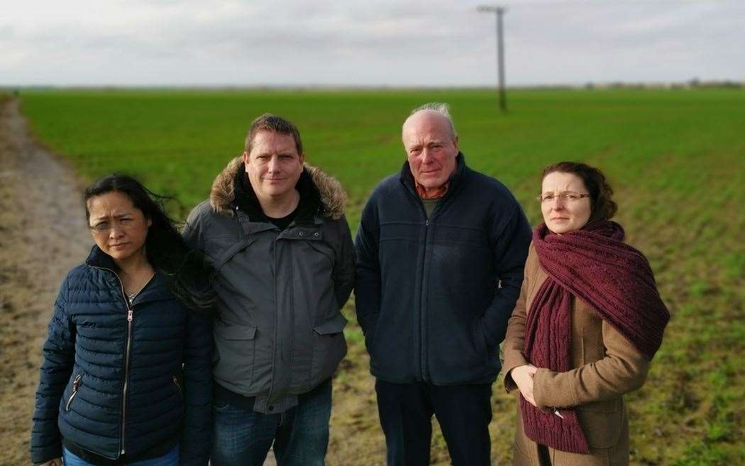 Gary Fowler, pictured second to left, with some of Birchington's unhappy residents