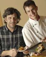 Craig Hammond with Giorgio Locatelli and the winning dish. Picture: ALLAN HUTCHINGS PHOTOGRAPHY