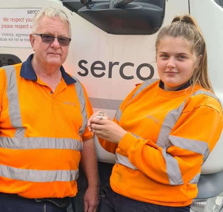 Serco workers Martyn Eldridge and Courteney Lawson who found a hamster in Herne Bay. Picture: Canterbury City Council