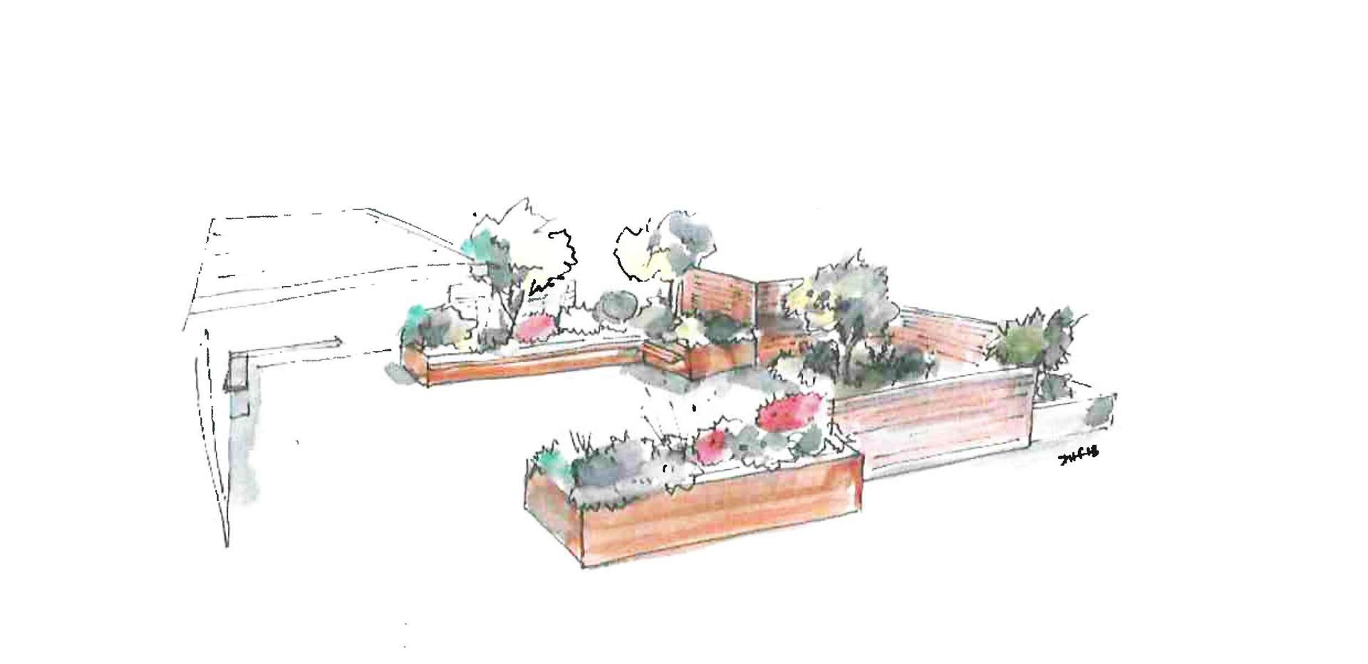 An artist's impression of what the finished sensory garden will look like. (4341120)