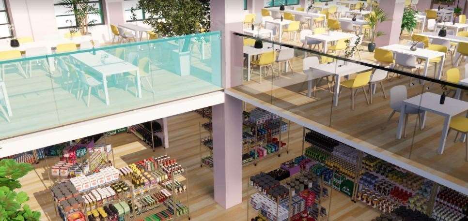 The department store will have a cafe alongside shops and interactive experiences