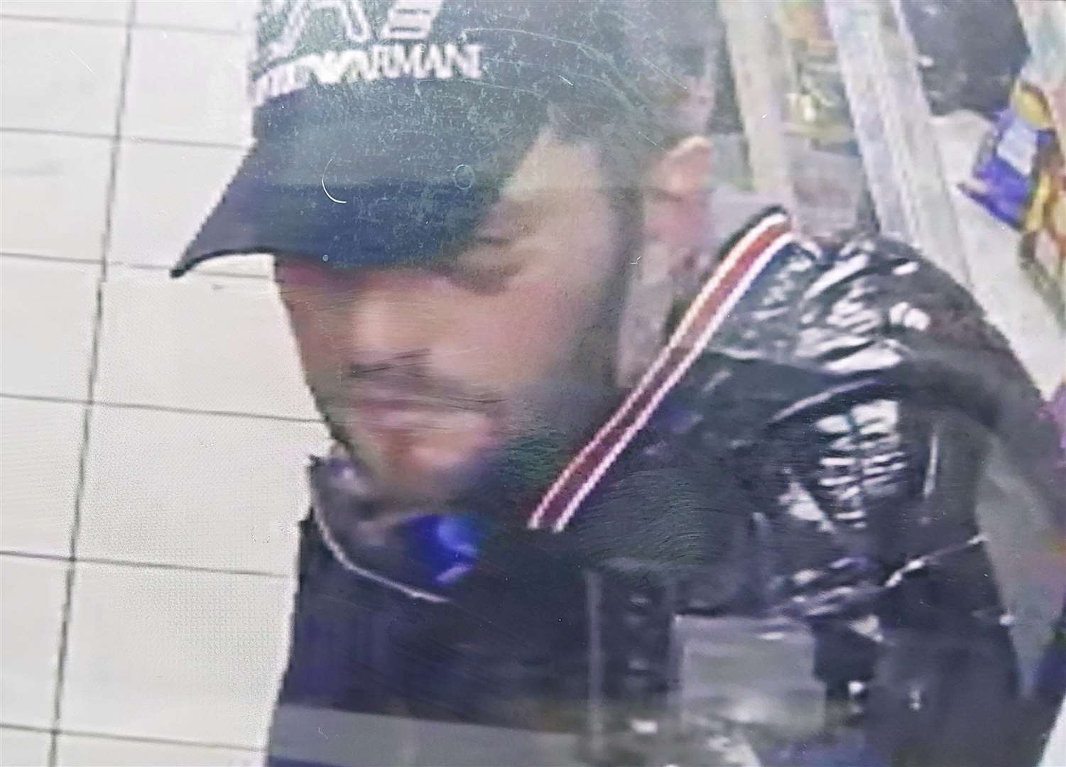 A CCTV image of a man police wish to speak to after a woman and child were confronted. Picture: Kent Police