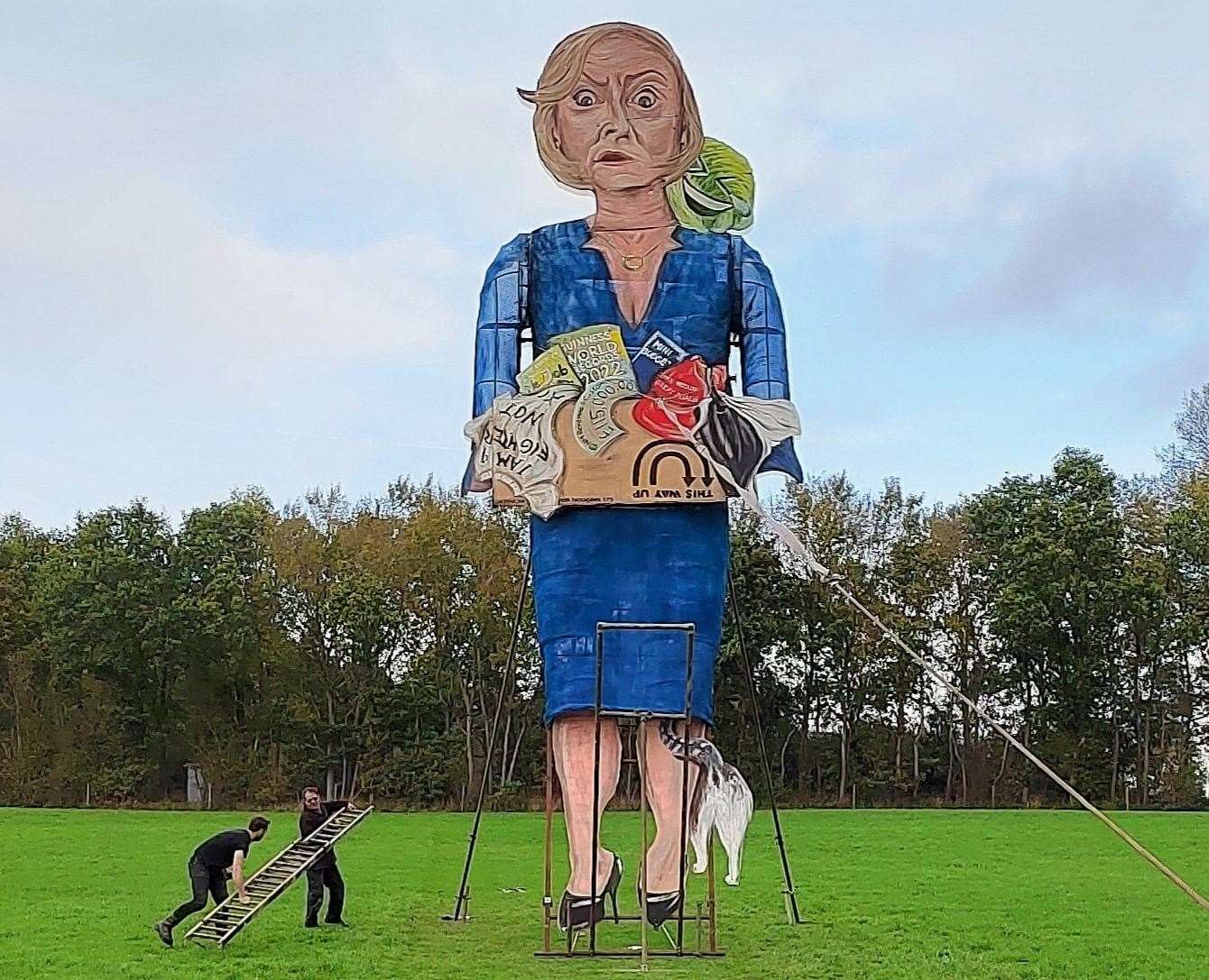 An effigy of Liz Truss will be set alight at the Edenbridge Bonfire Society celebrations this year. Picture: Facebook / Edenbridge Bonfire Society