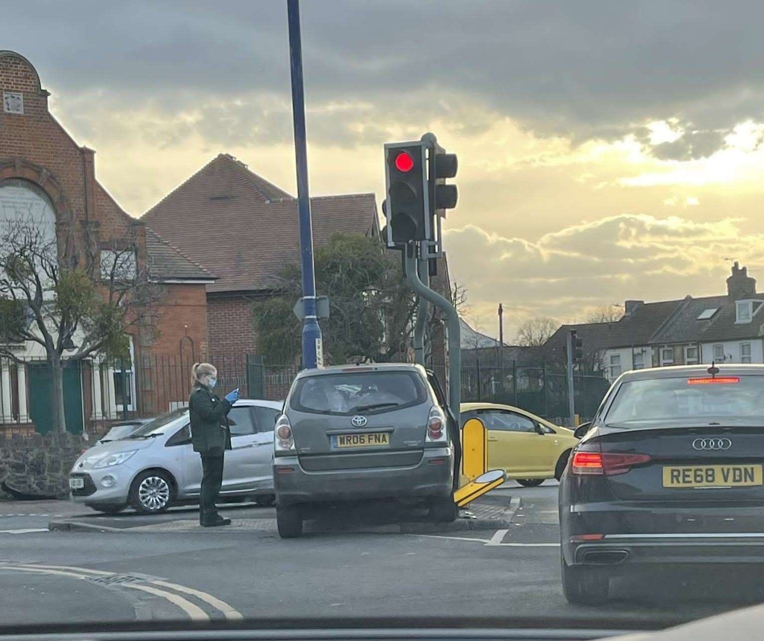 Paramedics were called to the scene of a crash on Wrotham Road, Gravesend