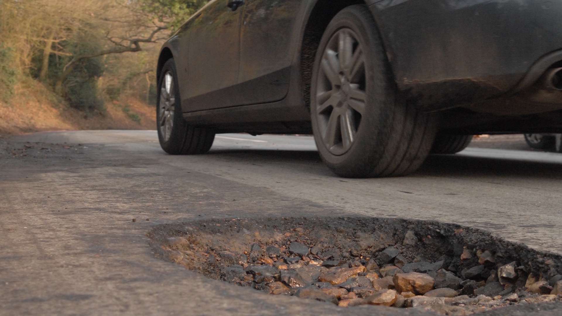 Potholes are an issue in Kent