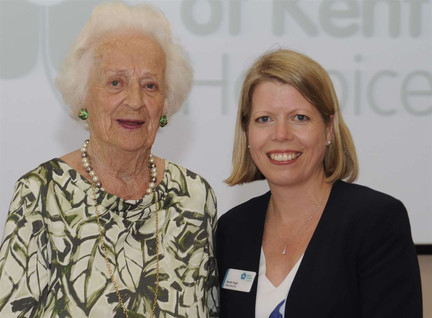 Lady Monckton and former chief executive Sarah Pugh. Picture: Heart of Kent Hospice