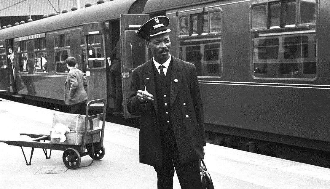 Asquith Xavier, from Chatham, was the first black train guard at London Euston. Picture: National Railway Museum