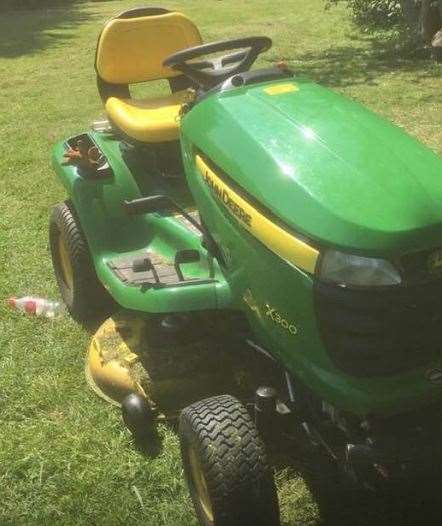The stolen ride-on mower - be aware if you are offered one on the cheap