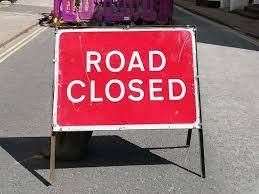 The road was closed for works