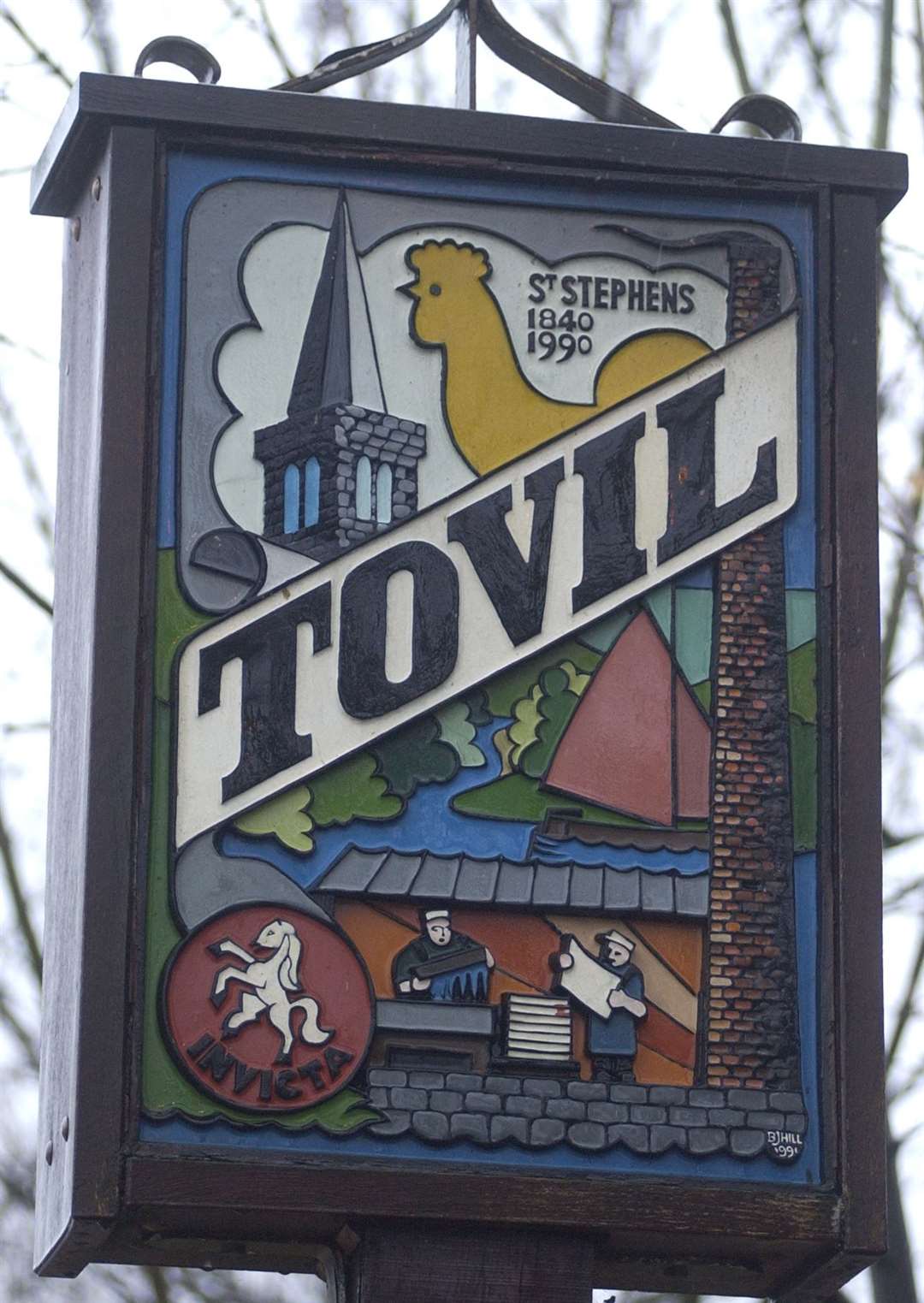 Tovil's parish sign