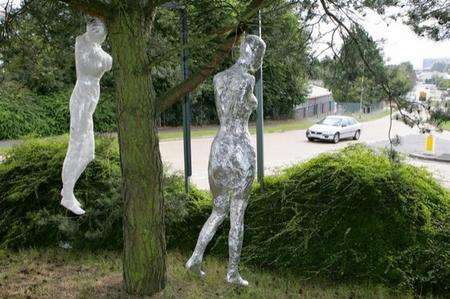 Hanging bodies at Henwood estate, Ashford