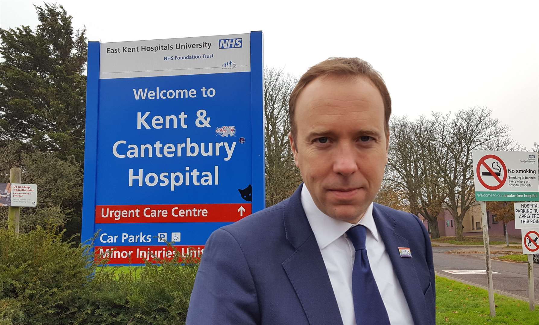 Health Secretary Matt Hancock visited the Kent and Canterbury Hospital