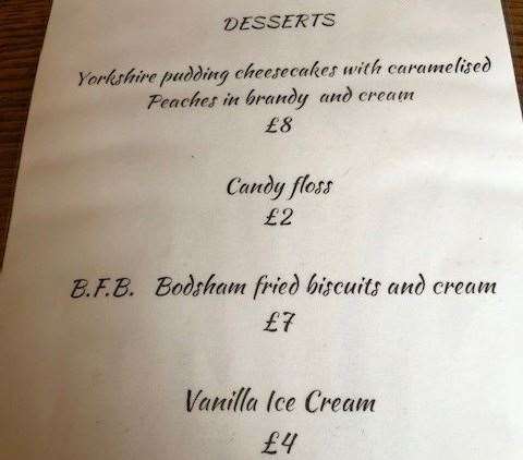 I was tempted by a £2 candy floss as I’ve never seen one on a menu before, mind you, BFBs were a first too