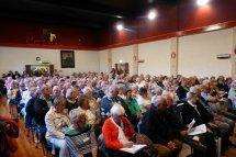 The packed hall at the recent meeting to discuss concerns about Birchington Medical Centre.