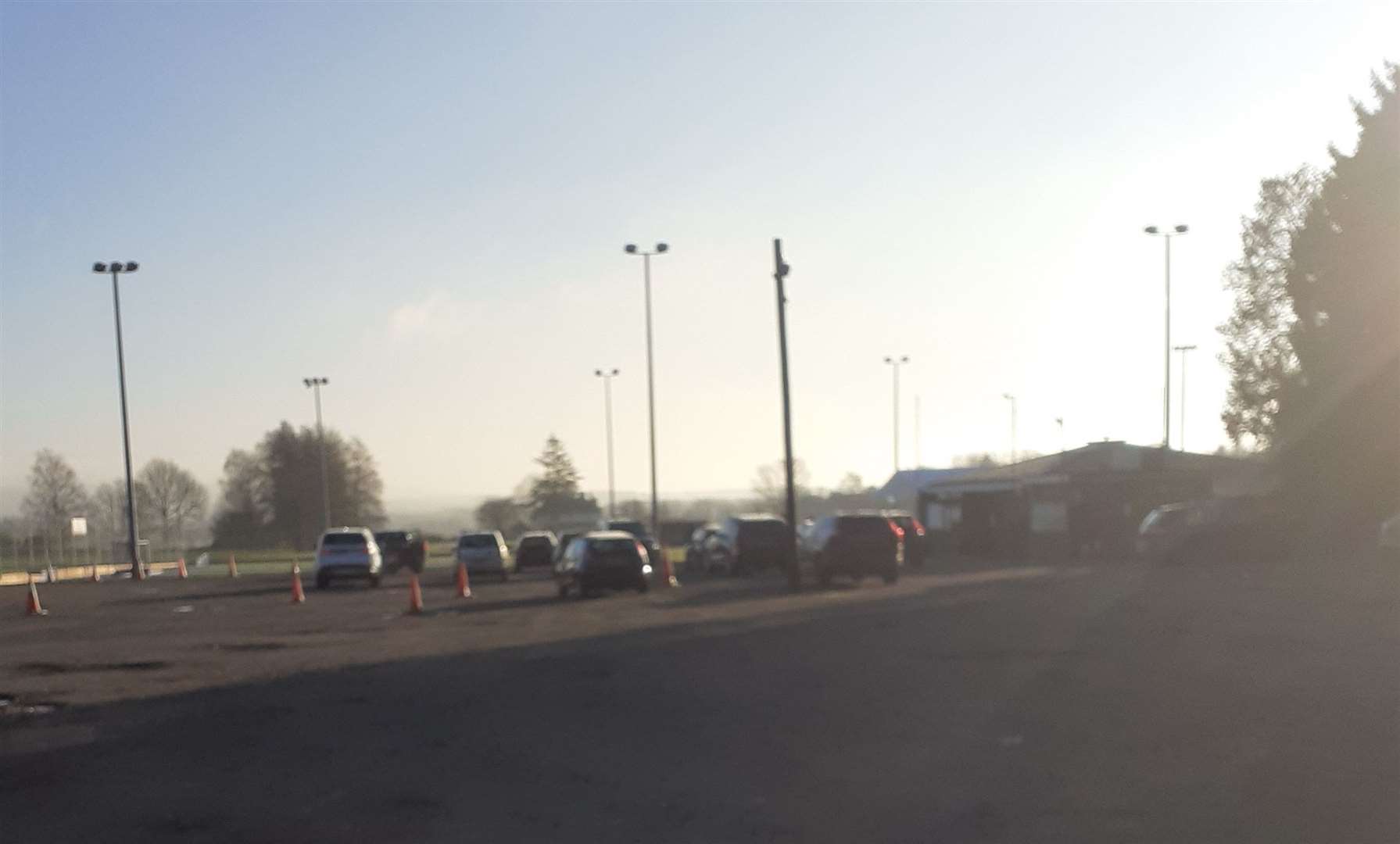More than a dozen cars were seen parked in the Ashford Hockey Club car park