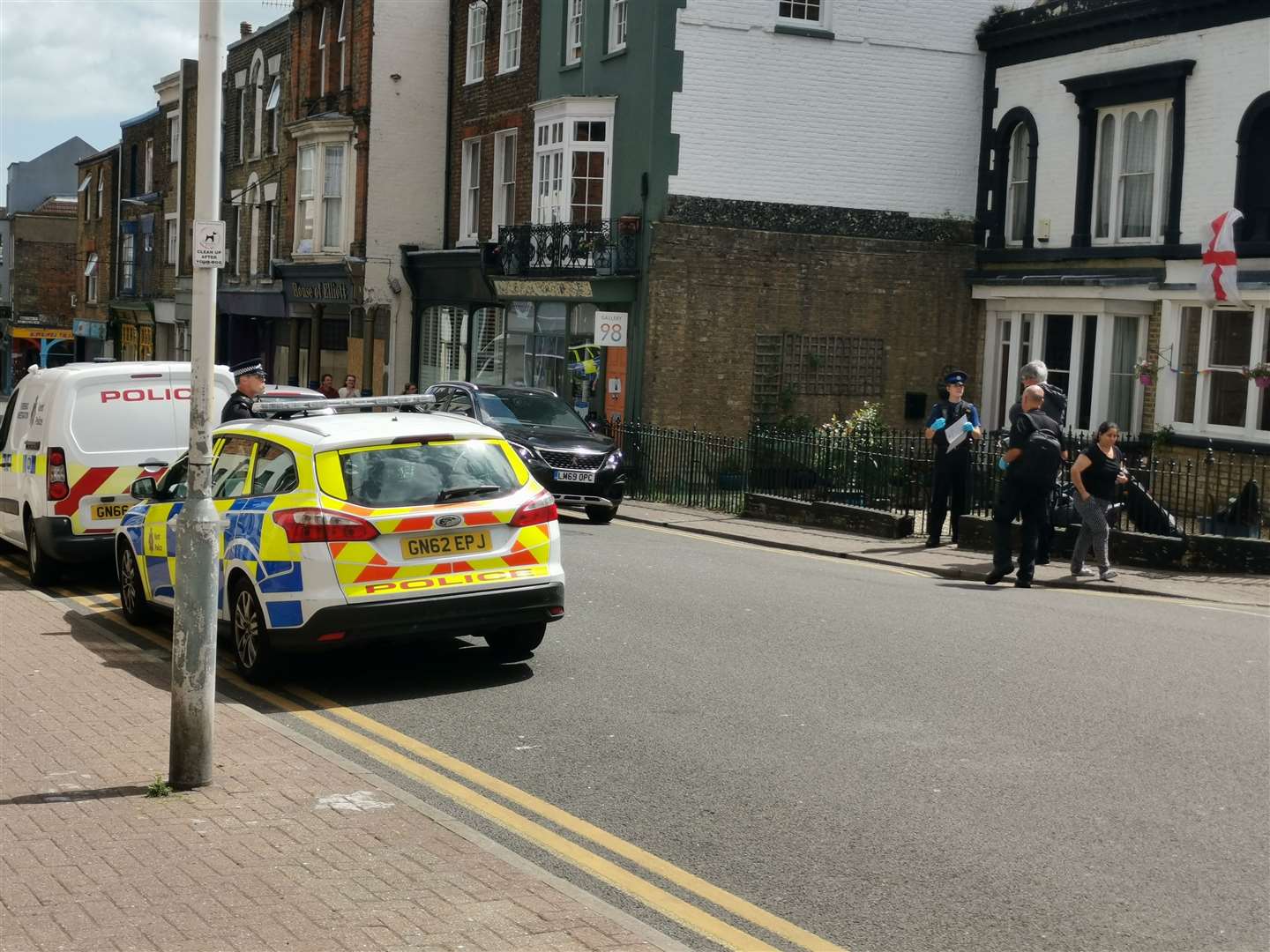 Emergency services at the scene in Church Hill