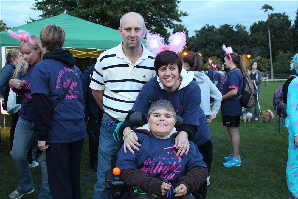 The Edmonds family from Gravesend - mum Lisa, dad Rob and Cameron.