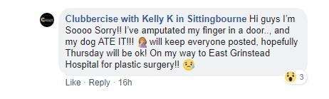 Kelly Kay's Facebook message