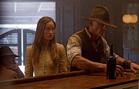 Olivia Wilde as Ella Swanson and Daniel Craig as Jake Lonergan in Cowboys and Aliens. Picture: PA Photo/Paramount Pictures UK