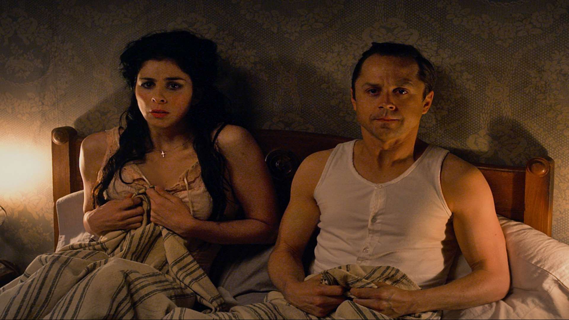 Ruth (Sarah Silverman) and Edward (Giovanni Ribisi), in A Million Ways To Die In The West. Picture: PA Photo/UPI Media