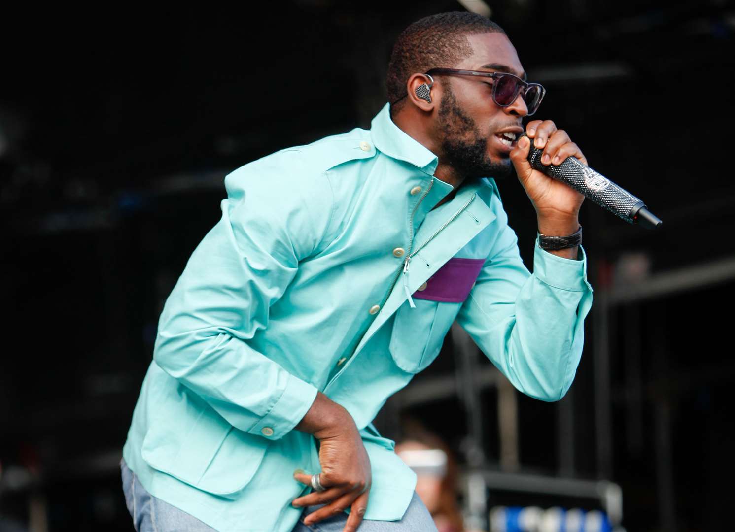 Tinie Tempah was one of the acts on the hastily arranged Sunday of the expanded festival - Sly and the Family Stone bass player Larry Graham also performed. Picture Matthew Walker