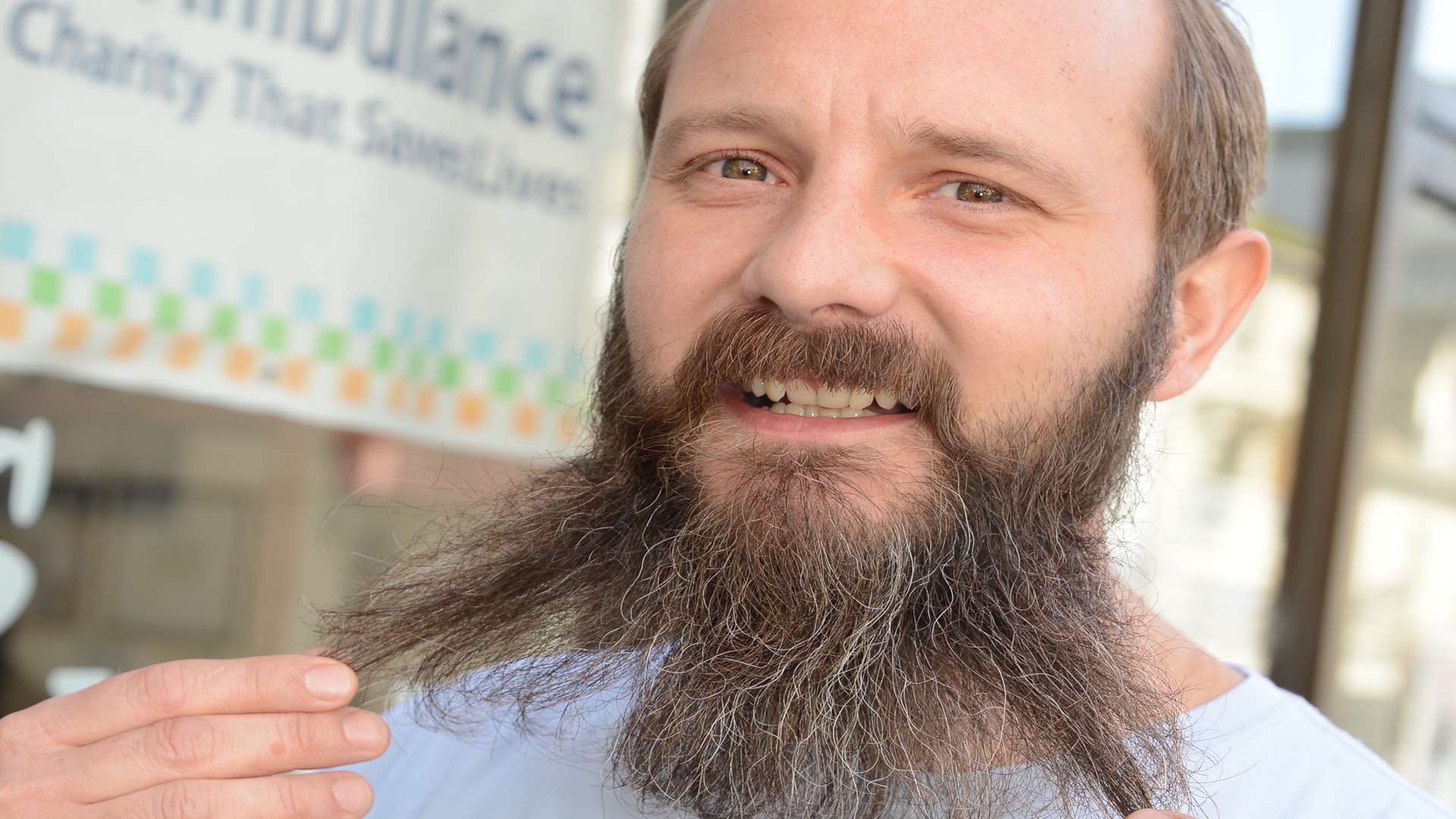 Wez Brooks is going to shave his beard off in aid of Kent Air Ambulance
