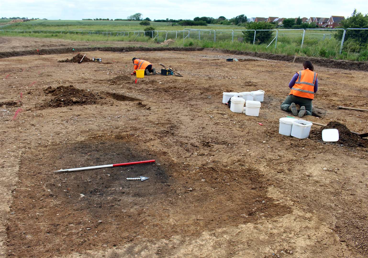 Cotswold Archaeology's field team, excavating at the Hillborough site. Picture: Cotswold Archaeology