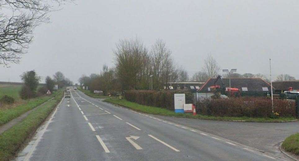 The A20 Ashford Road in Lenham is closed in both directions. Picture: Google