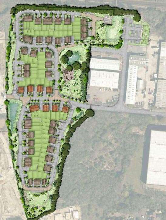A map of the proposed development of Lodge Road, Staplehurst. Photo: ilke Homes/ECE Architecture