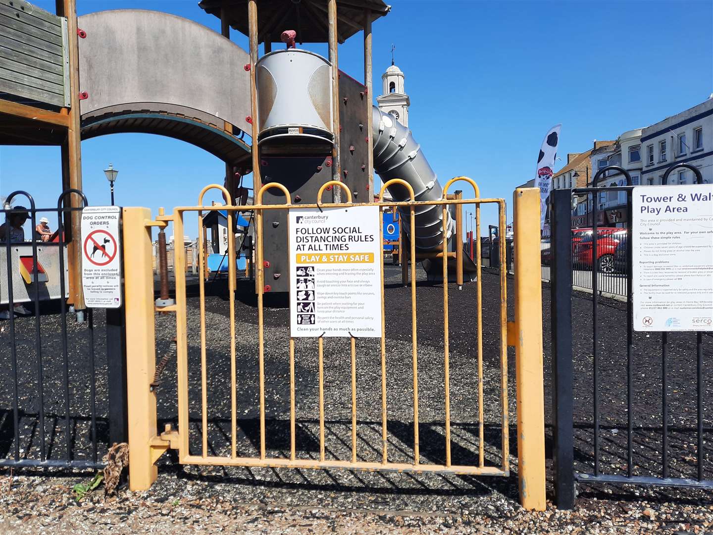 One of the entrances to the playground in Central Parade, Herne Bay