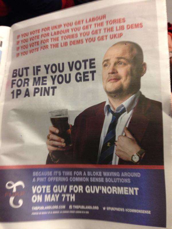 Full page advert taken out in a newspaper promoting the FUKP campaign. Picture: @Trendshed