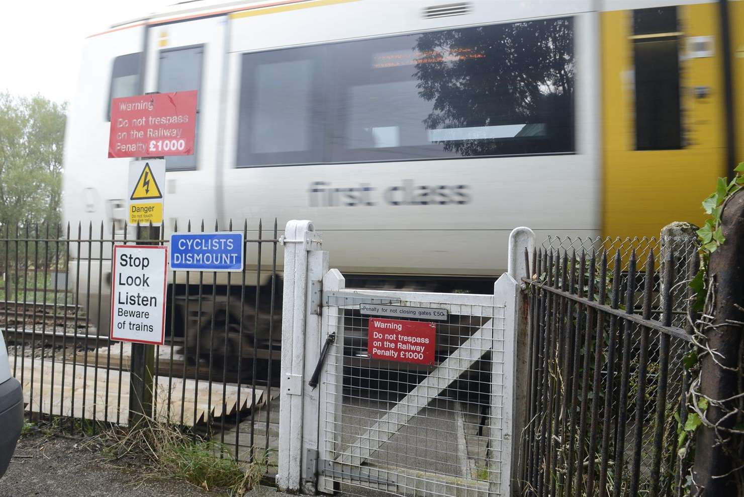 The man was killed by a Southeastern train on a foot crossing at Riverside in Chartham
