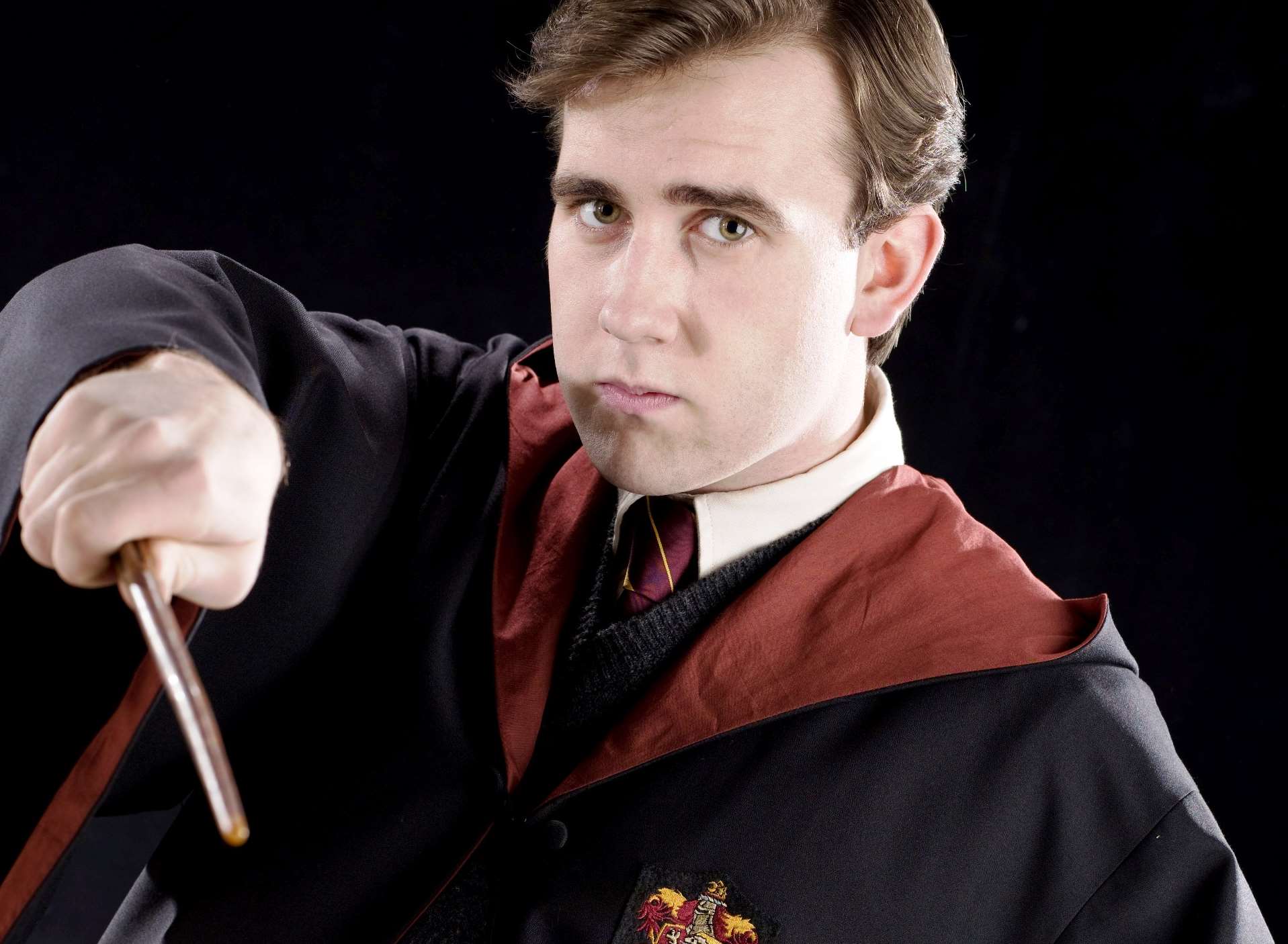 Matthew Lewis in costume as Neville Longbottom from the Harry Potter films