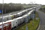 Lorry traffic tails back at the M20 Folkestone