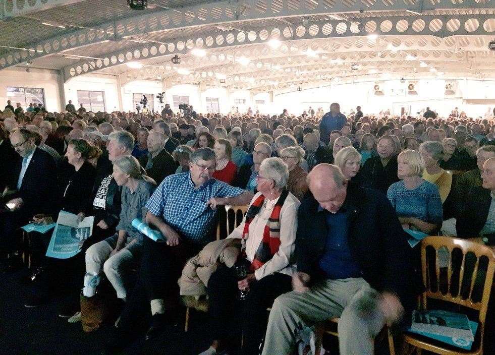 Crowds at the Brexit Party rally in Maidstone