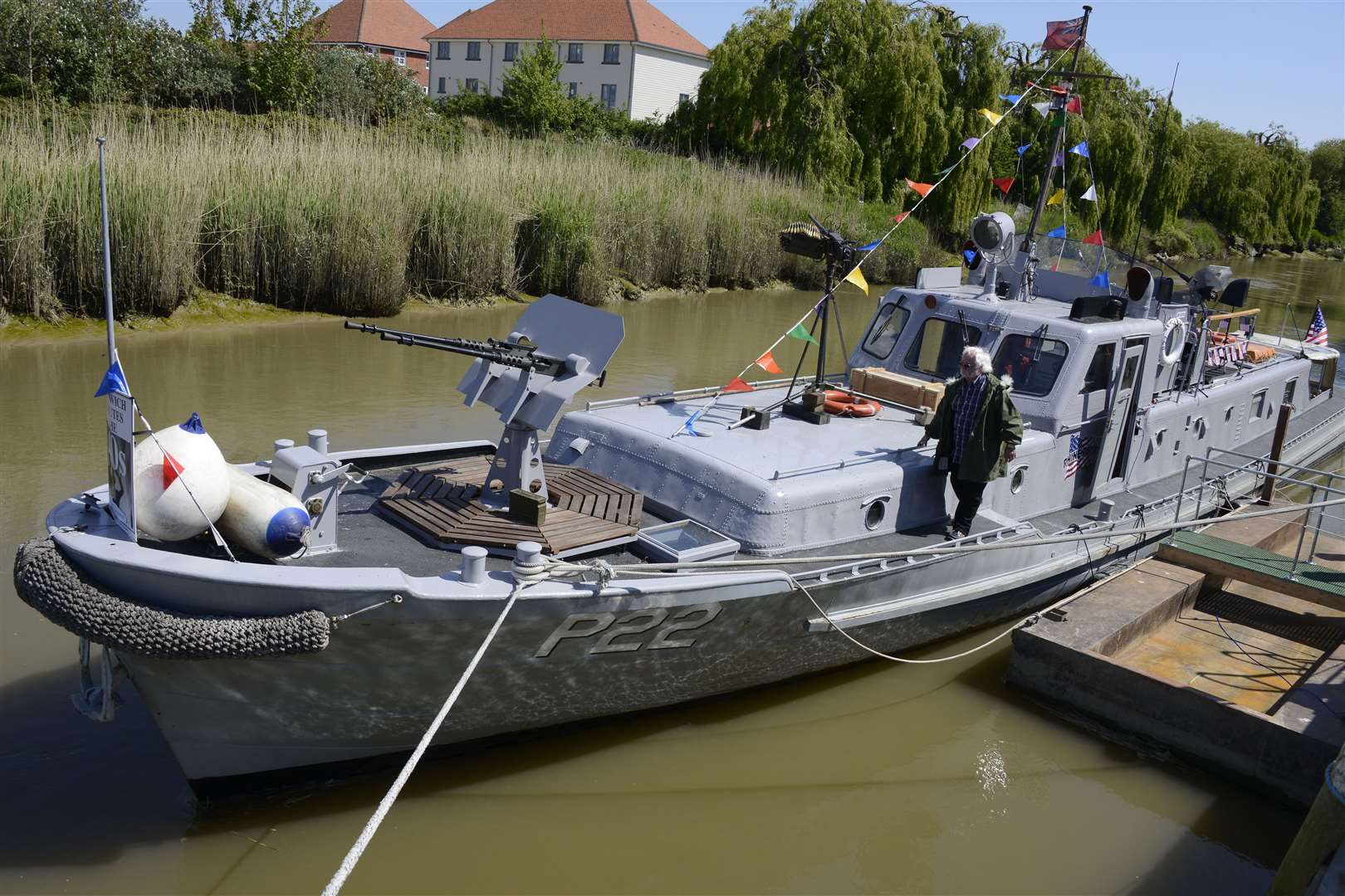 The floating relic was on show during the Sandwich Salutes The 40s event