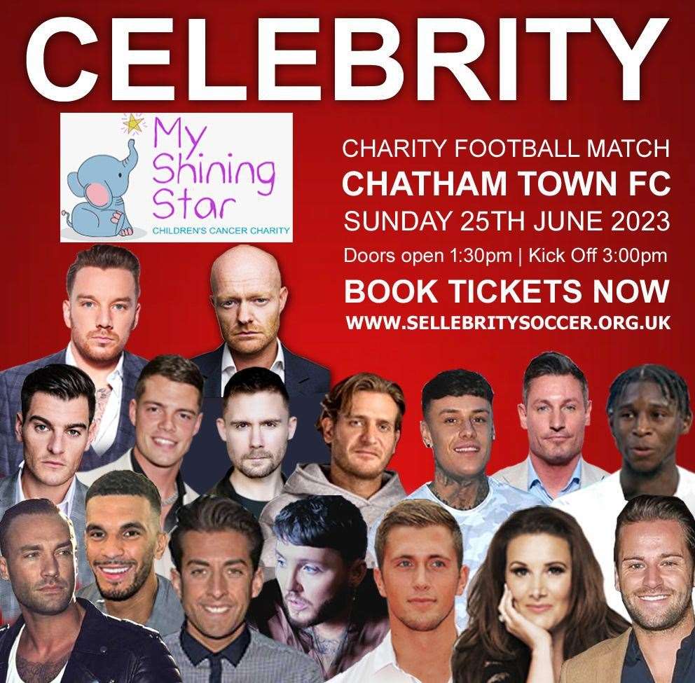 The charity football match is taking place in Chatham