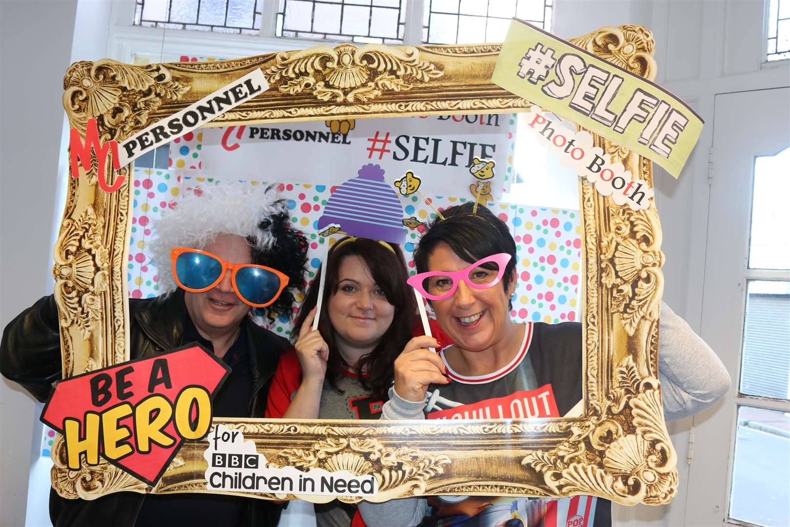 Magdalena Hatt, Jodie Eastwood and Tracey Stringer of MC Personnel in their selfie frame.